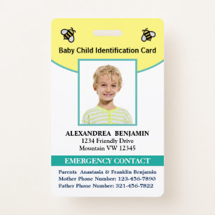 Preschool Id Card